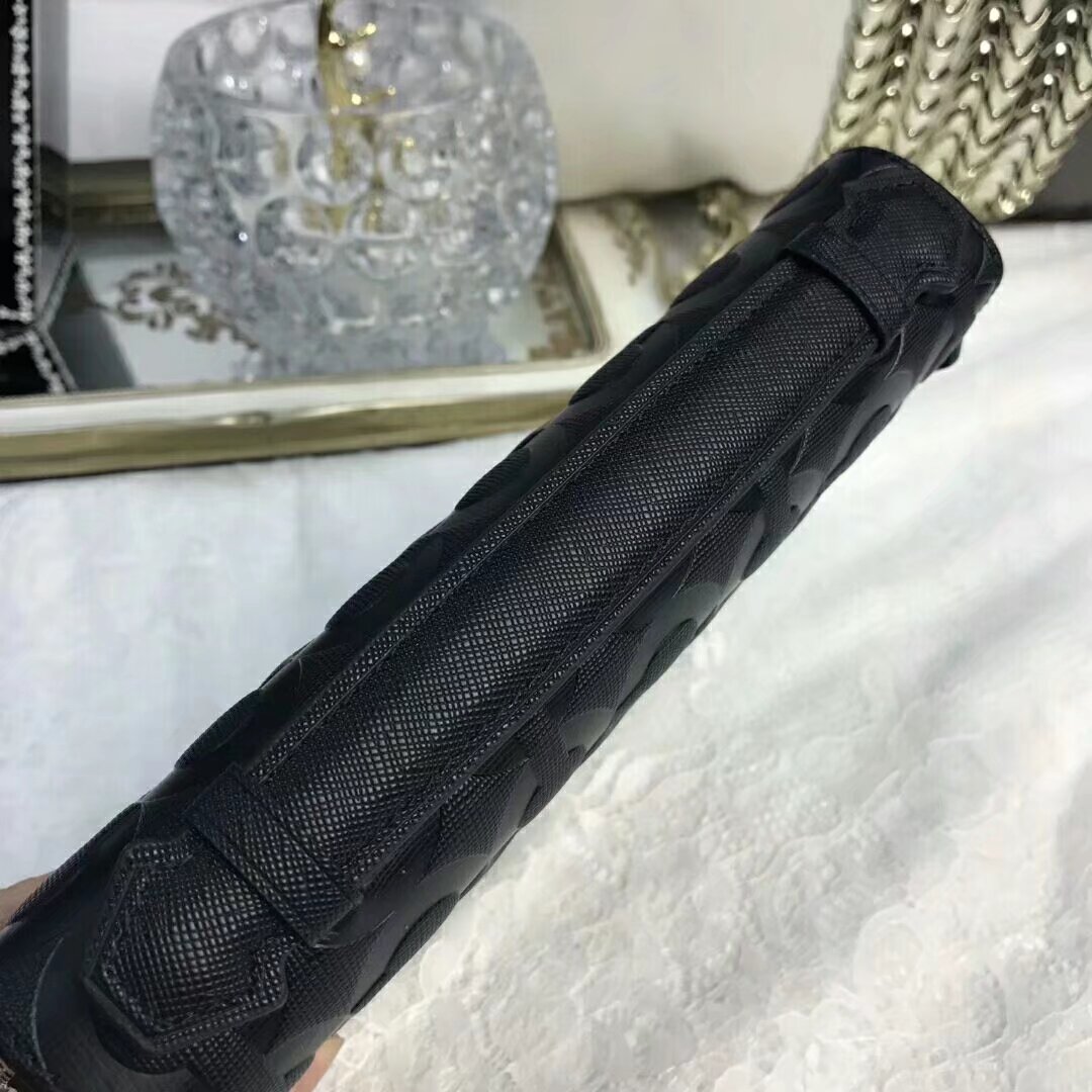 Coach 77288 配皮款男士多功能双拉手抓包 容量超大