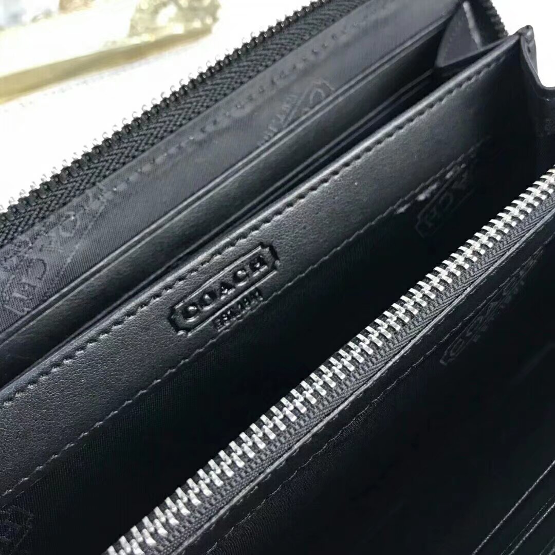 Coach 77288 配皮款男士多功能双拉手抓包 容量超大