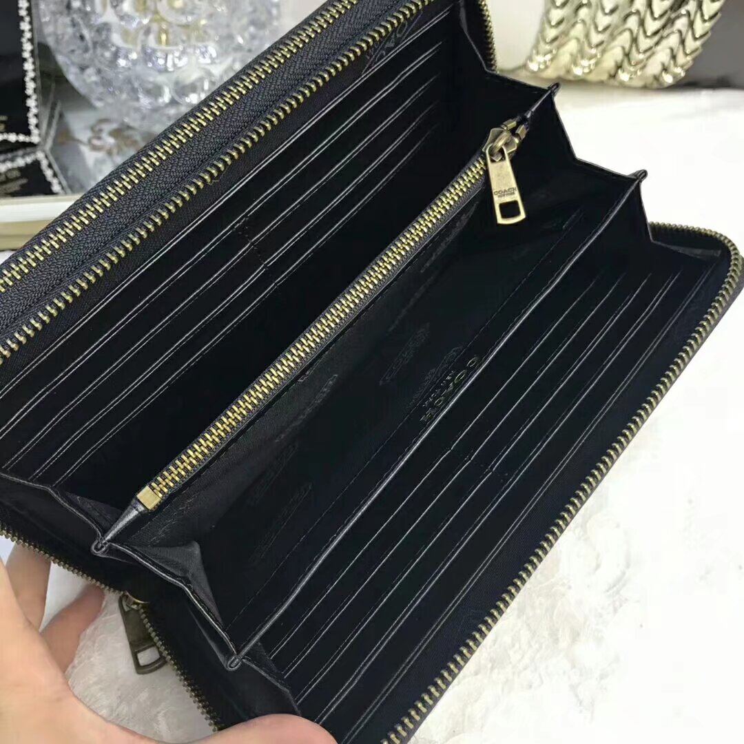 Coach 93240配皮款男士多功能双拉手抓包 容量超大