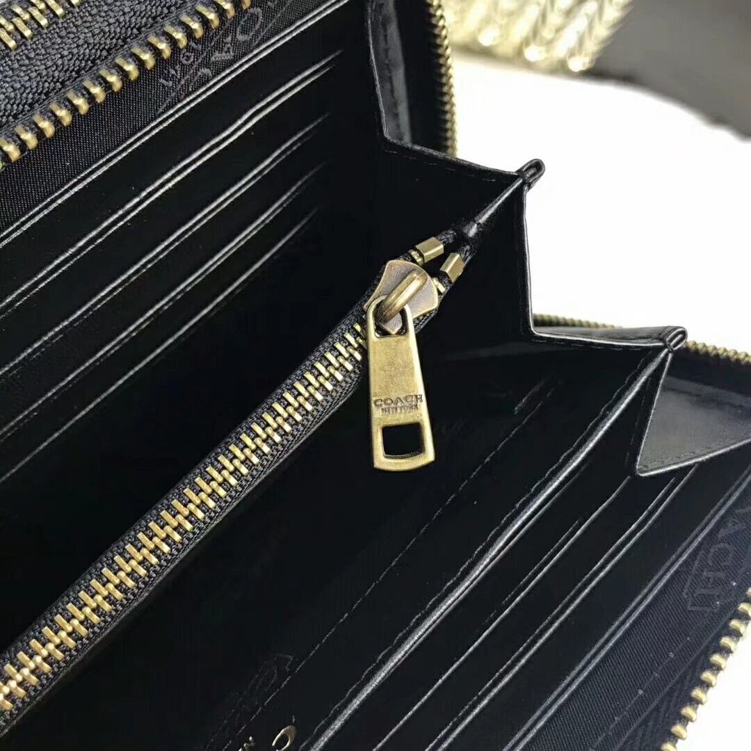 Coach 93240配皮款男士多功能双拉手抓包 容量超大