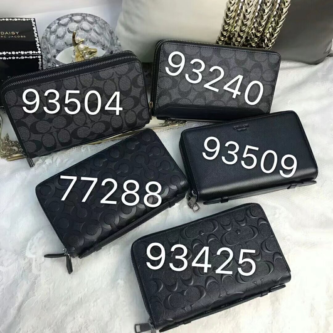 Coach 93509 配皮款男士多功能双拉手抓包 容量超大