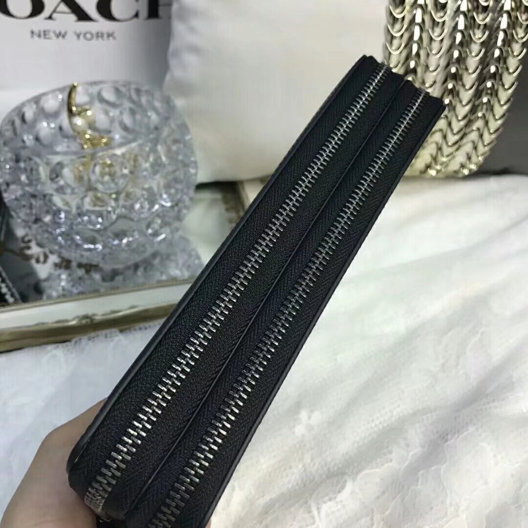 Coach 93509 配皮款男士多功能双拉手抓包 容量超大