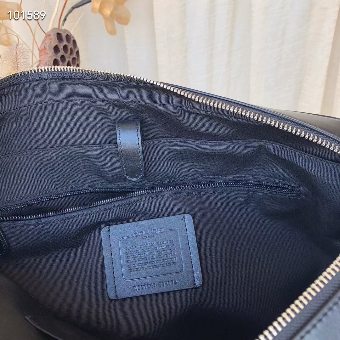 Coach C家【F72973】蔻驰男士大号公文包手提单肩斜跨 头层牛皮浮雕压c、尺寸41 30