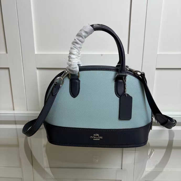 COACH Sabrina 25 brand logo color-block handbag CAM55, size 26*12.5*17. image 1