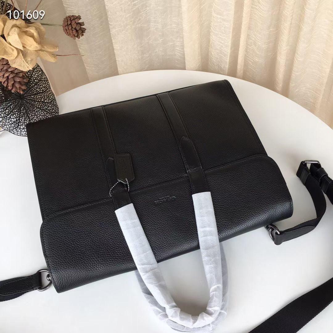 Coach COACH/蔻驰 58097 新款男士METROPOLITAN公事包 全皮荔枝纹头层牛皮 可以放手提电脑