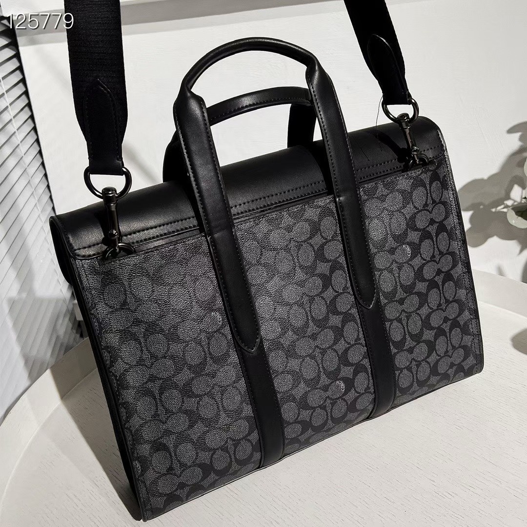 Coach 男士新款公文包 C 家39775高端PVC拼皮