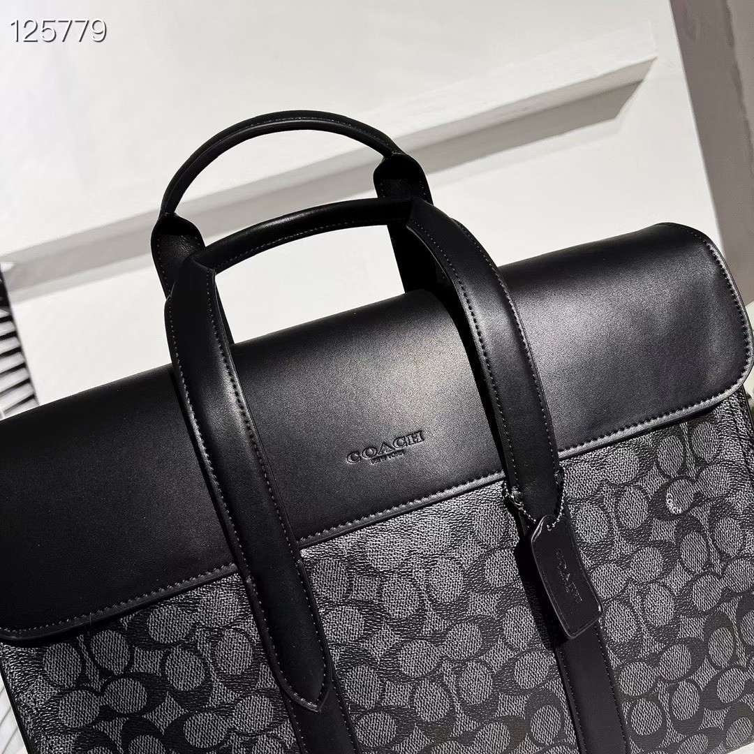 Coach 男士新款公文包 C 家39775高端PVC拼皮