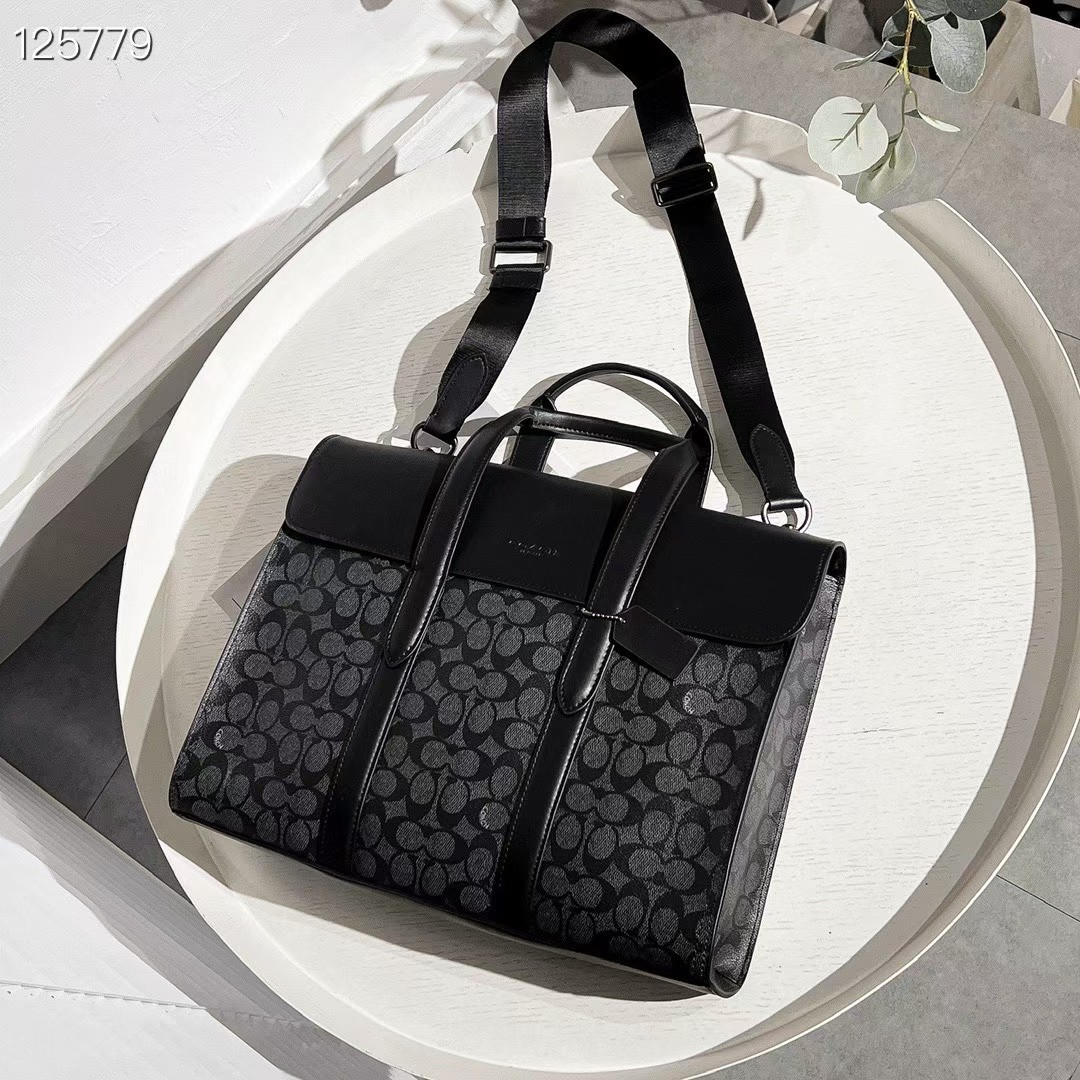 Coach 男士新款公文包 C 家39775高端PVC拼皮
