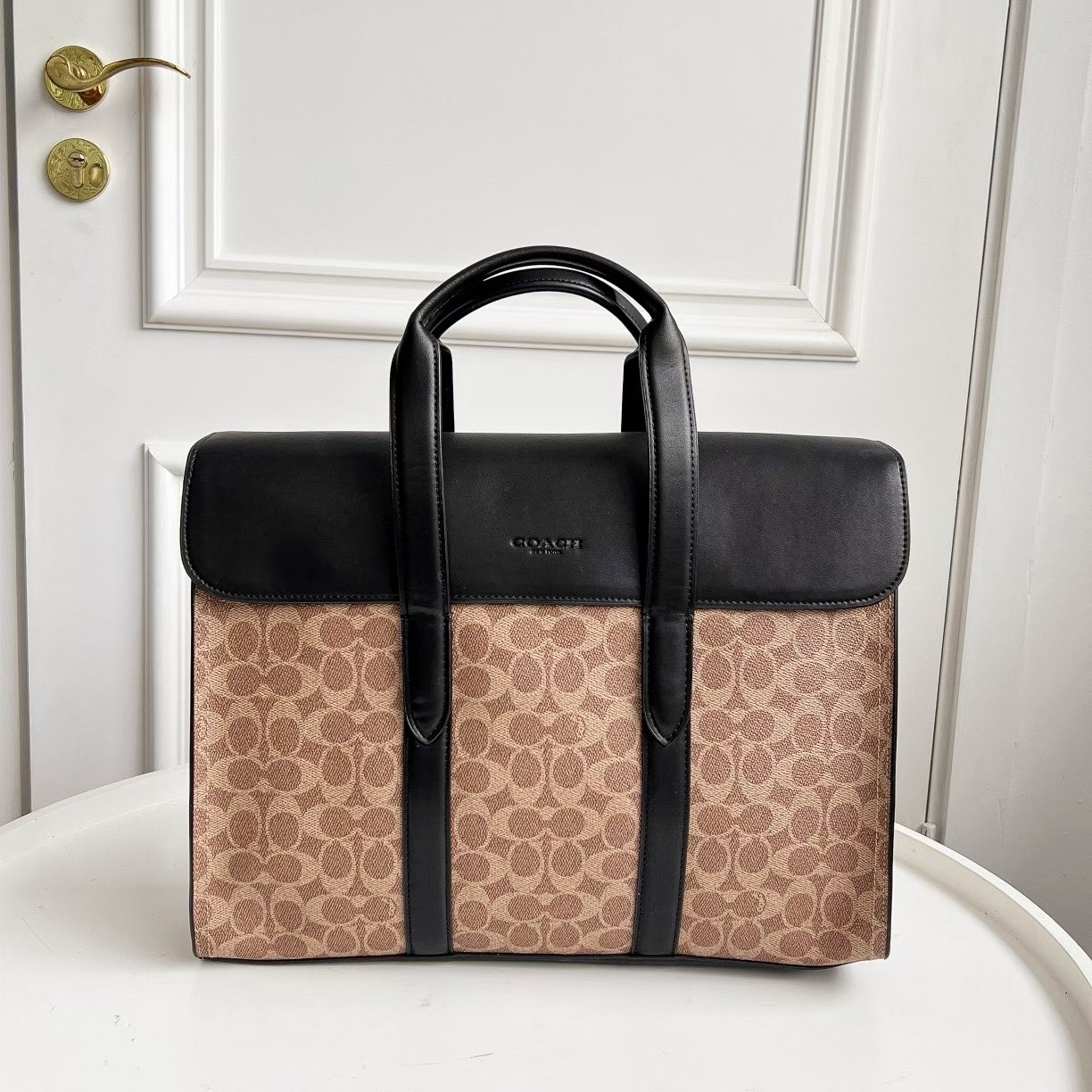 Coach 男士新款公文包 C 家39775高端PVC拼皮