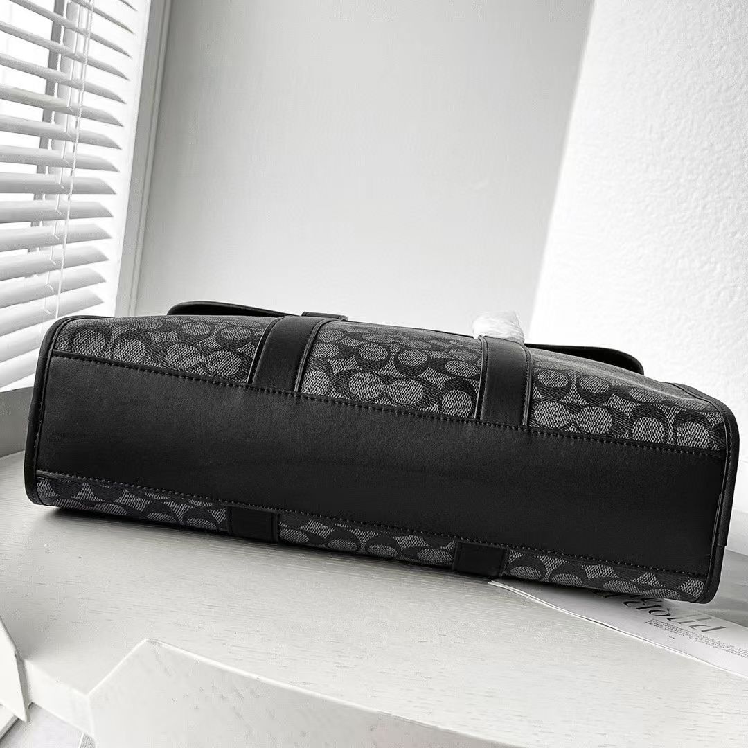 Coach C 家 5319 男士新款公文包到货 高端PVC拼皮 纯色部分是头层牛皮