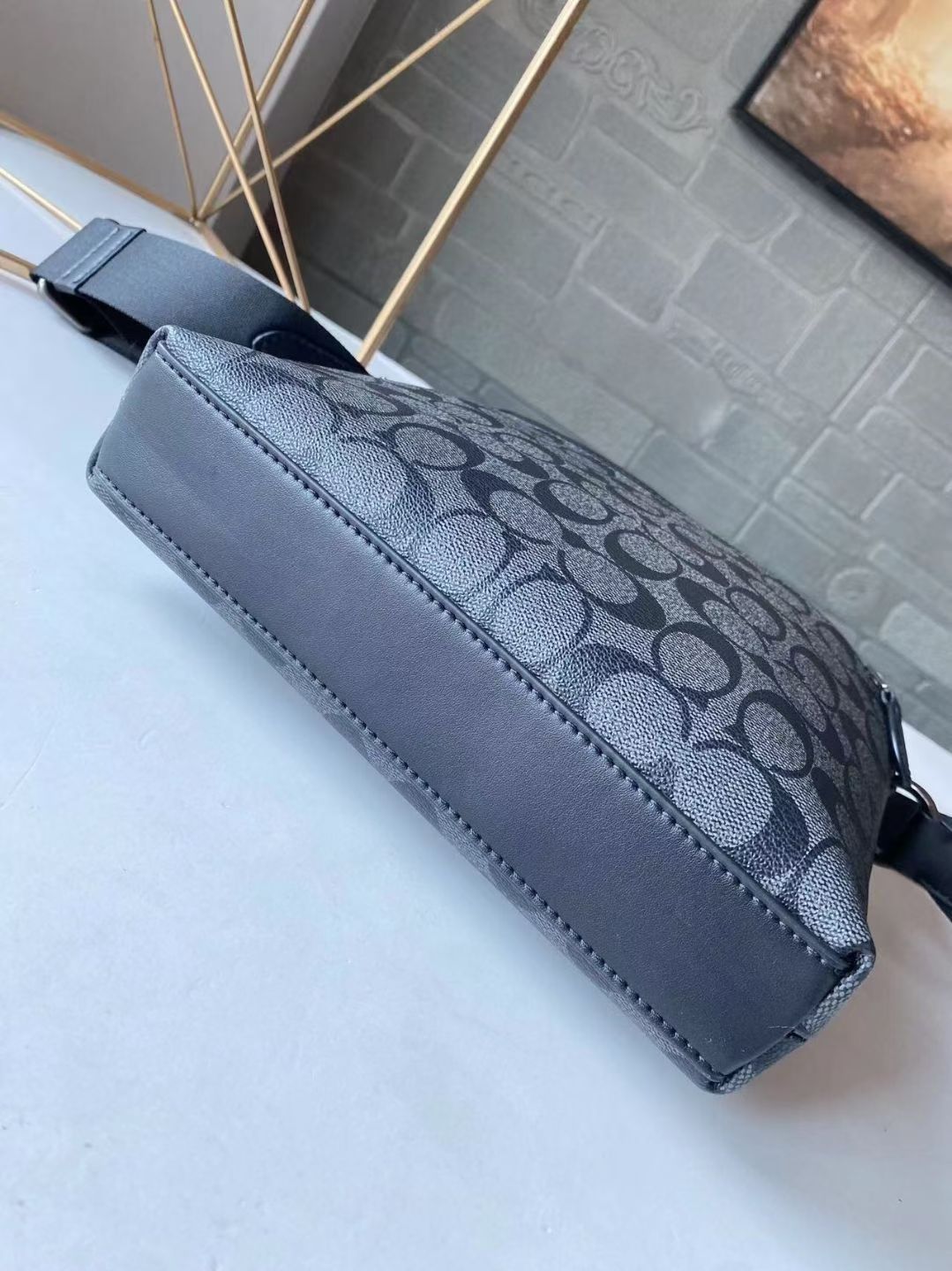 Coach coach男士单肩斜挎包 新款 PVC配皮款式F73336