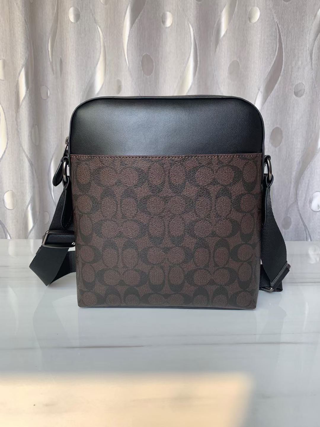 Coach coach男士单肩斜挎包 新款 PVC配皮款式F73336