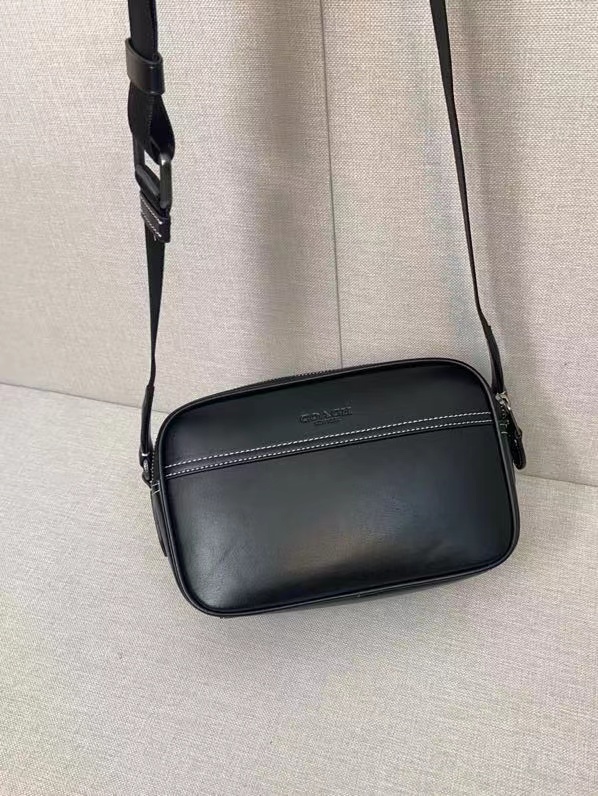 Coach C家 C4148升级款CX140 款 男士单肩背斜挎包 双拉链双隔层、 23*15*7