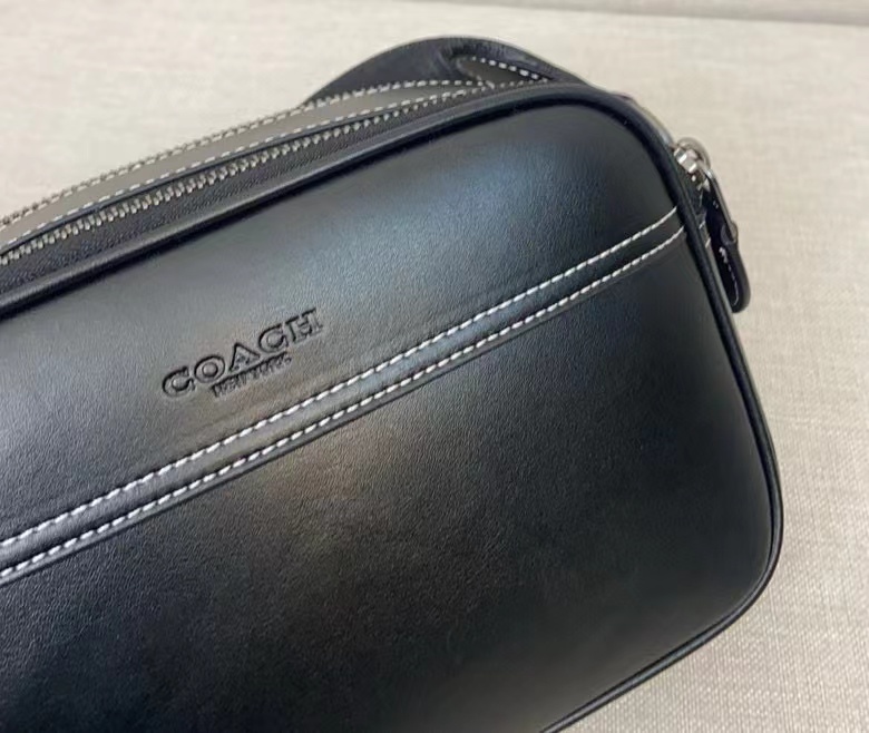 Coach C家 C4148升级款CX140 款 男士单肩背斜挎包 双拉链双隔层、 23*15*7