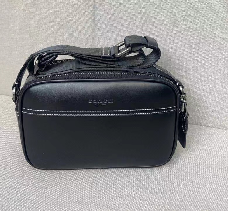 Coach C家 C4148升级款CX140 款 男士单肩背斜挎包 双拉链双隔层、 23*15*7
