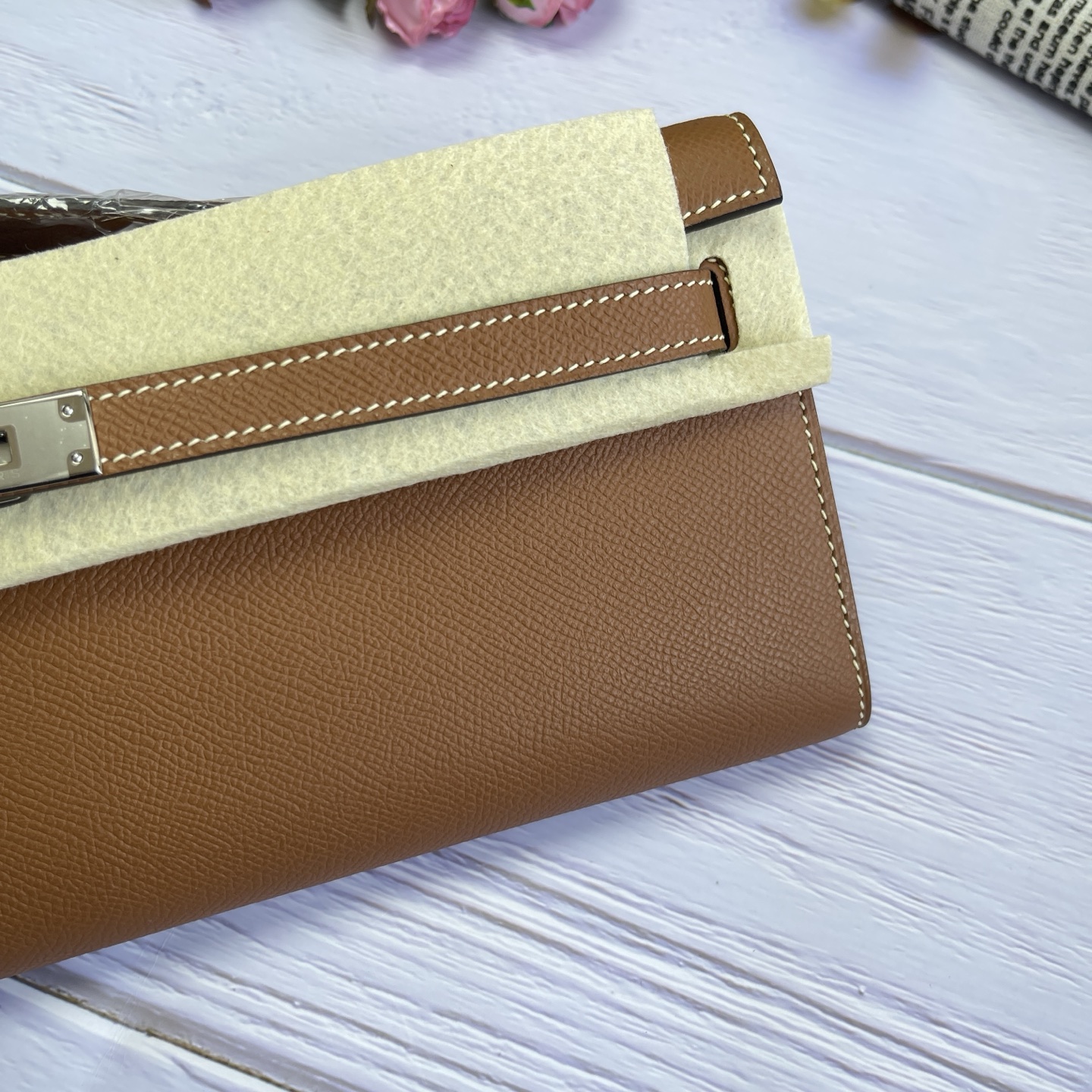 Hermes Kelly Cut Brown Epsom 31 evening everyday