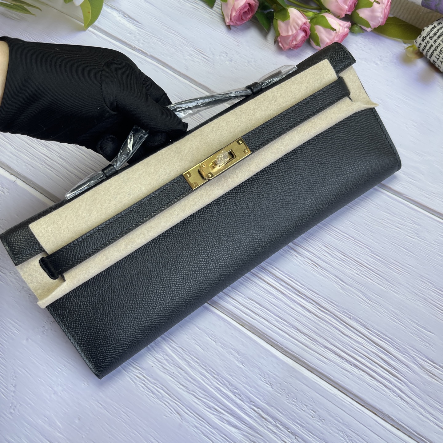 Hermes Kelly Cut Black Epsom 31 evening everyday