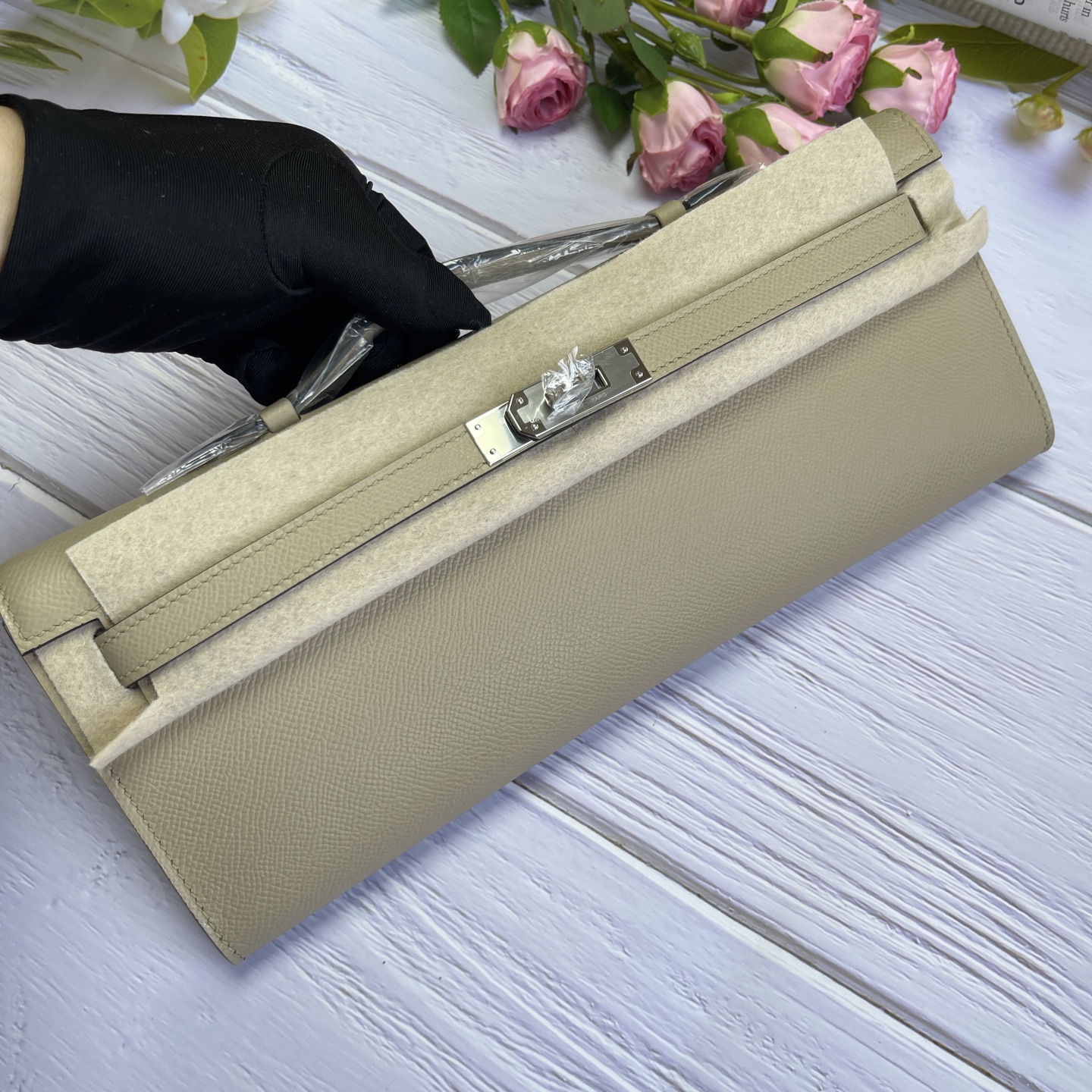 Hermes Kelly Cut Beige Epsom 31 evening everyday
