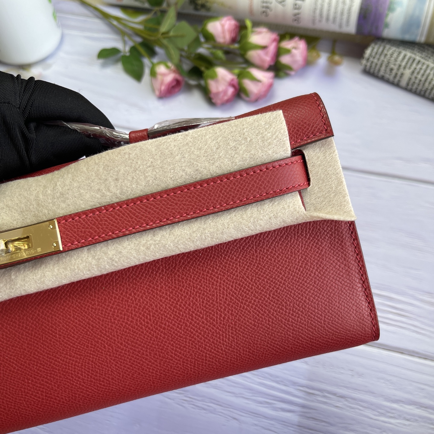 Hermes Kelly Cut Red Epsom 31 evening everyday