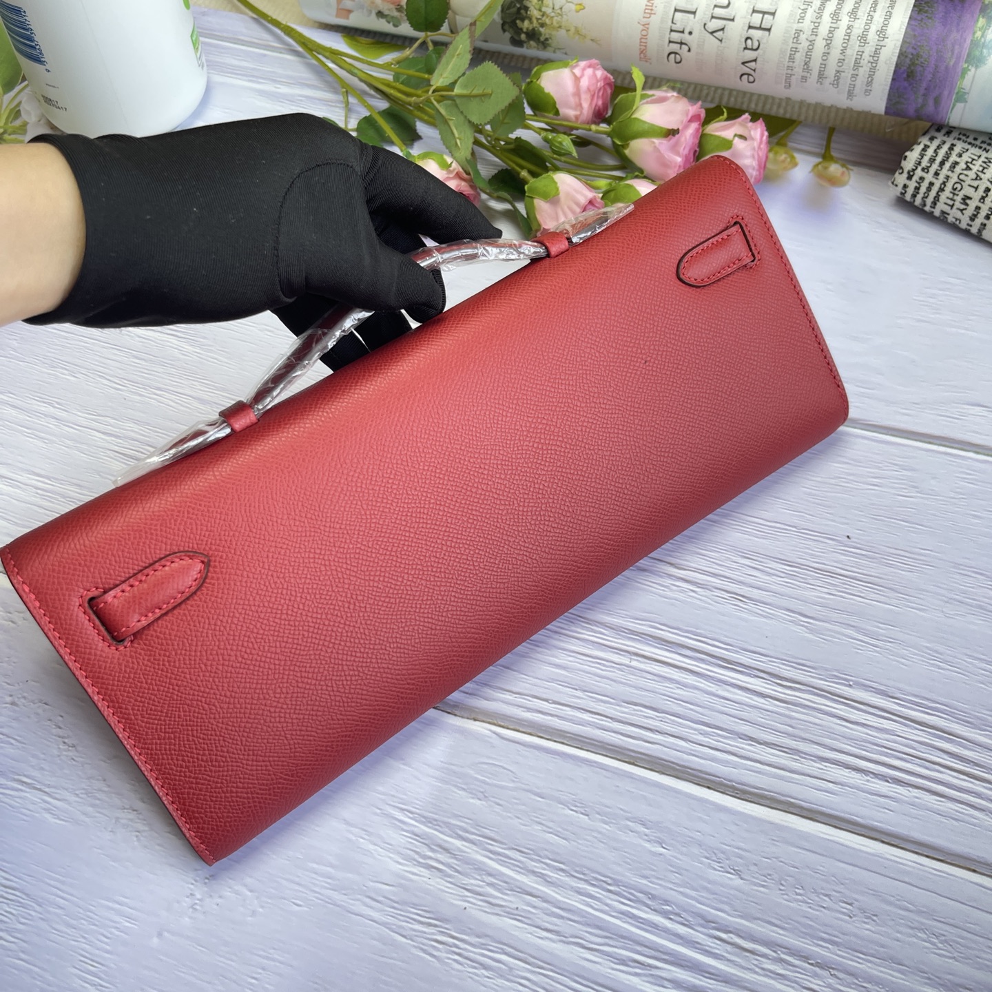 Hermes Kelly Cut Red 31cm evening everyday