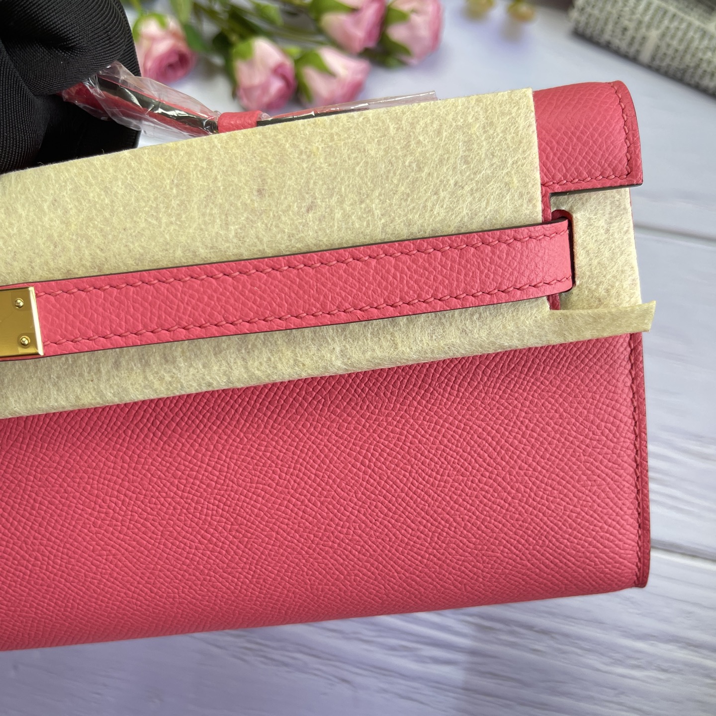 Hermes Kelly Cut Pink Epsom 31 evening everyday
