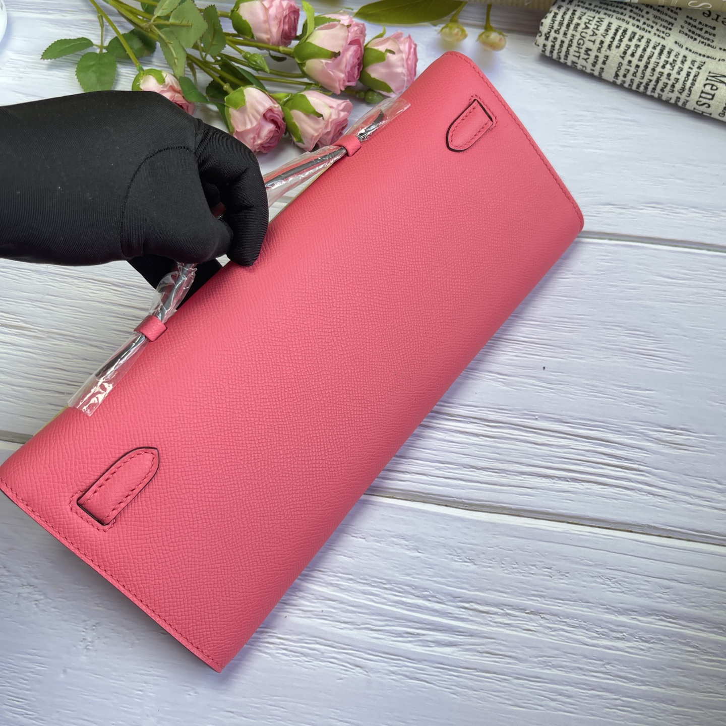 Hermes Kelly Cut Pink Epsom 31 evening everyday