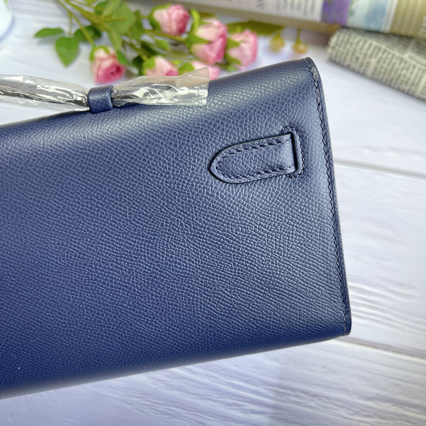 Hermes Kelly Cut Blue Epsom 31 evening everyday