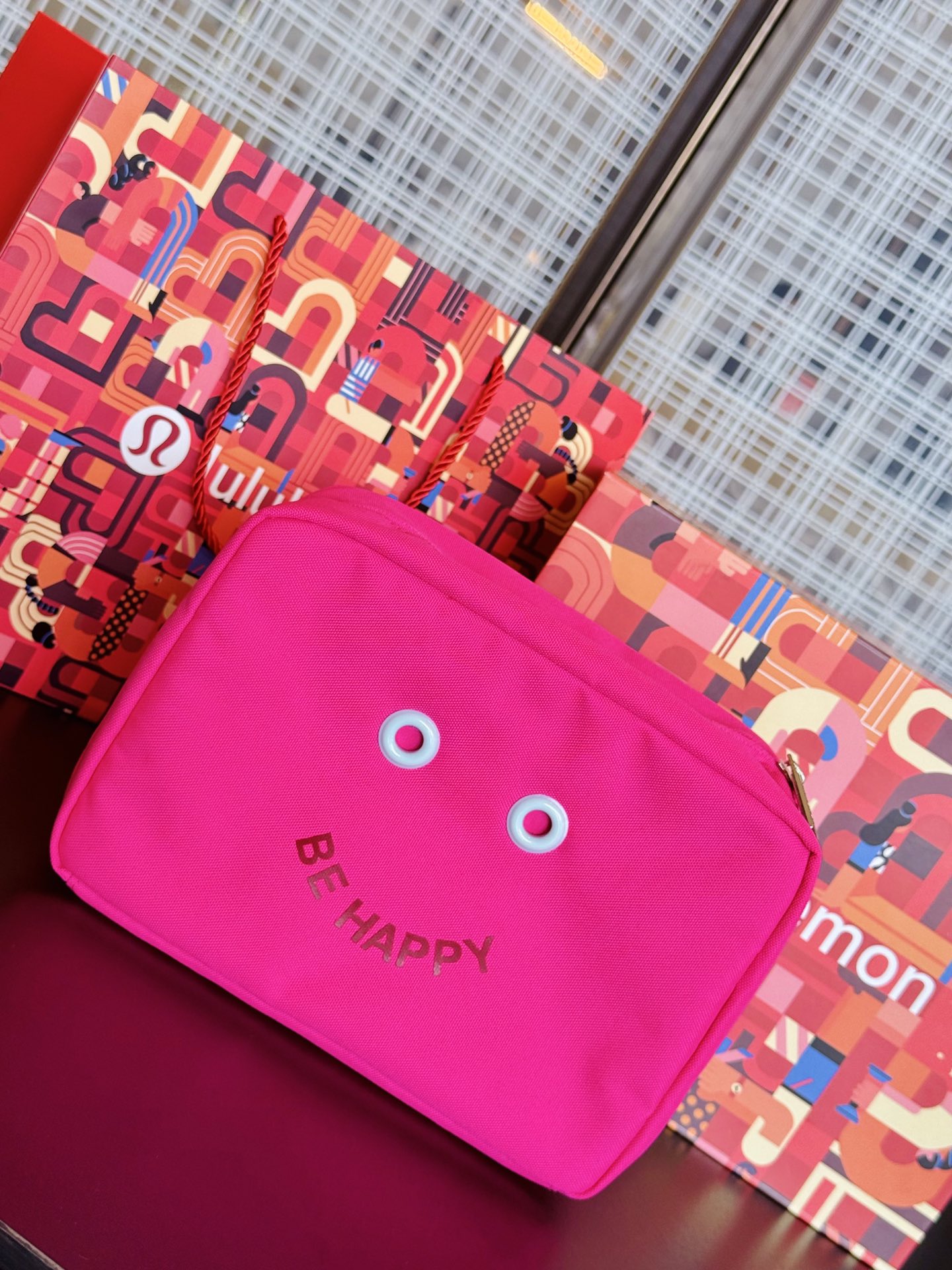 Smiley Face Pouch – Detail Views - Lifestyle