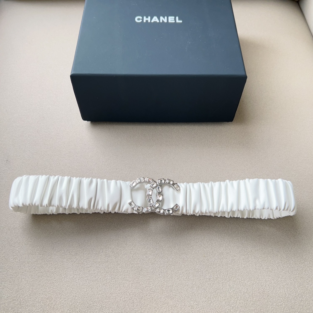 水钻水钻logo金色金属扣小牛皮银色金属与金色金属3.0cm精品弹力十足百搭优雅码数含扣S65cm总长可