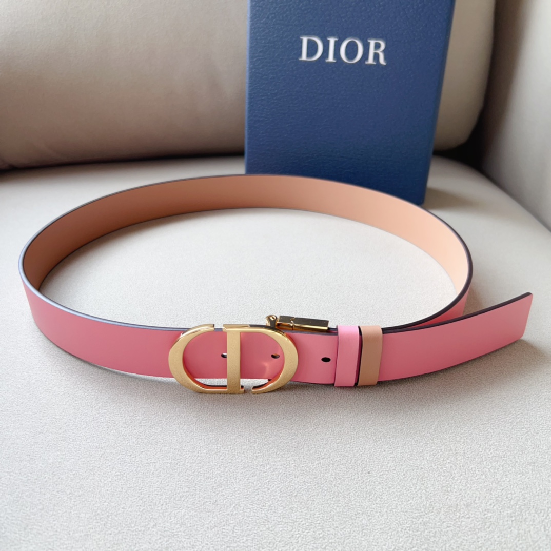 Montaigne*CD*腰带饰有*ChristianDior*标志富有光泽的金色饰面金属细节两个可拆卸