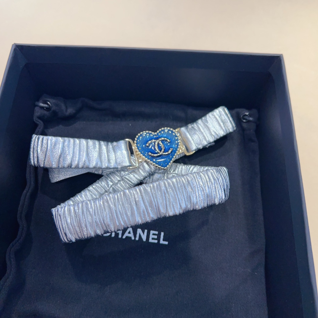 chanelcc爱心牛仔金黄铜logo扣小牛皮银色金属与金色金属3.0cm精品弹力十足百搭优雅码数含扣S