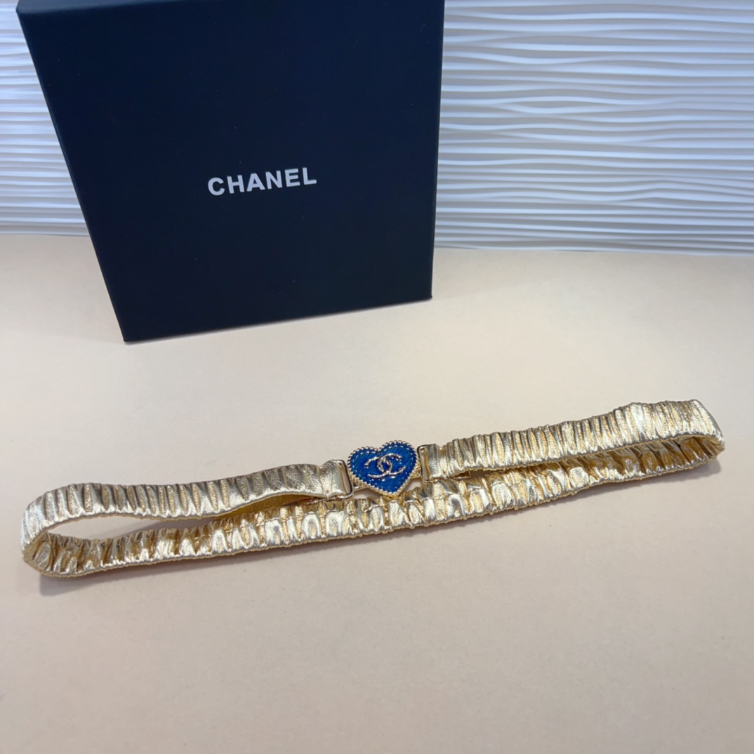 chanelcc爱心牛仔金黄铜logo扣小牛皮银色金属与金色金属3.0cm精品弹力十足百搭优雅码数含扣S