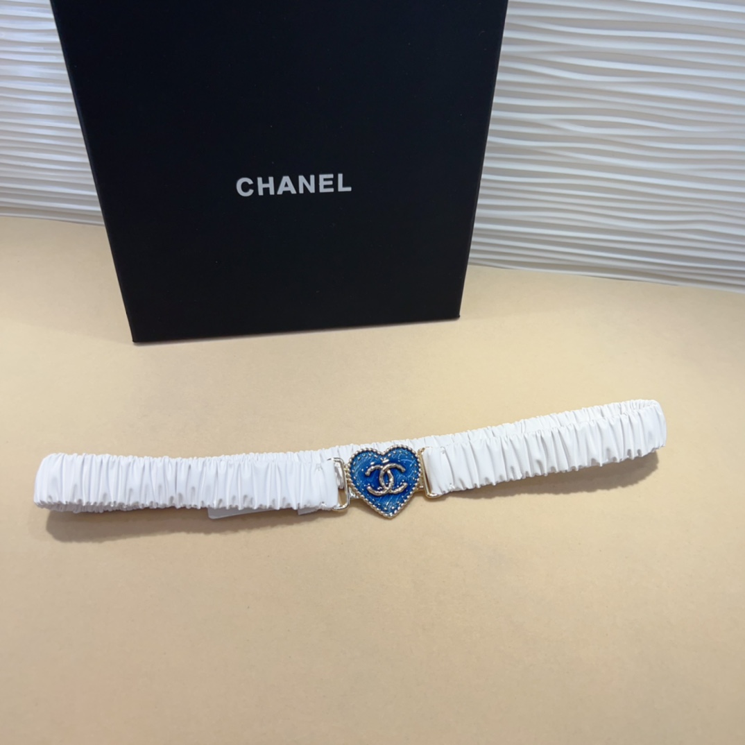 chanelcc爱心牛仔金黄铜logo扣小牛皮银色金属与金色金属3.0cm精品弹力十足百搭优雅码数含扣S