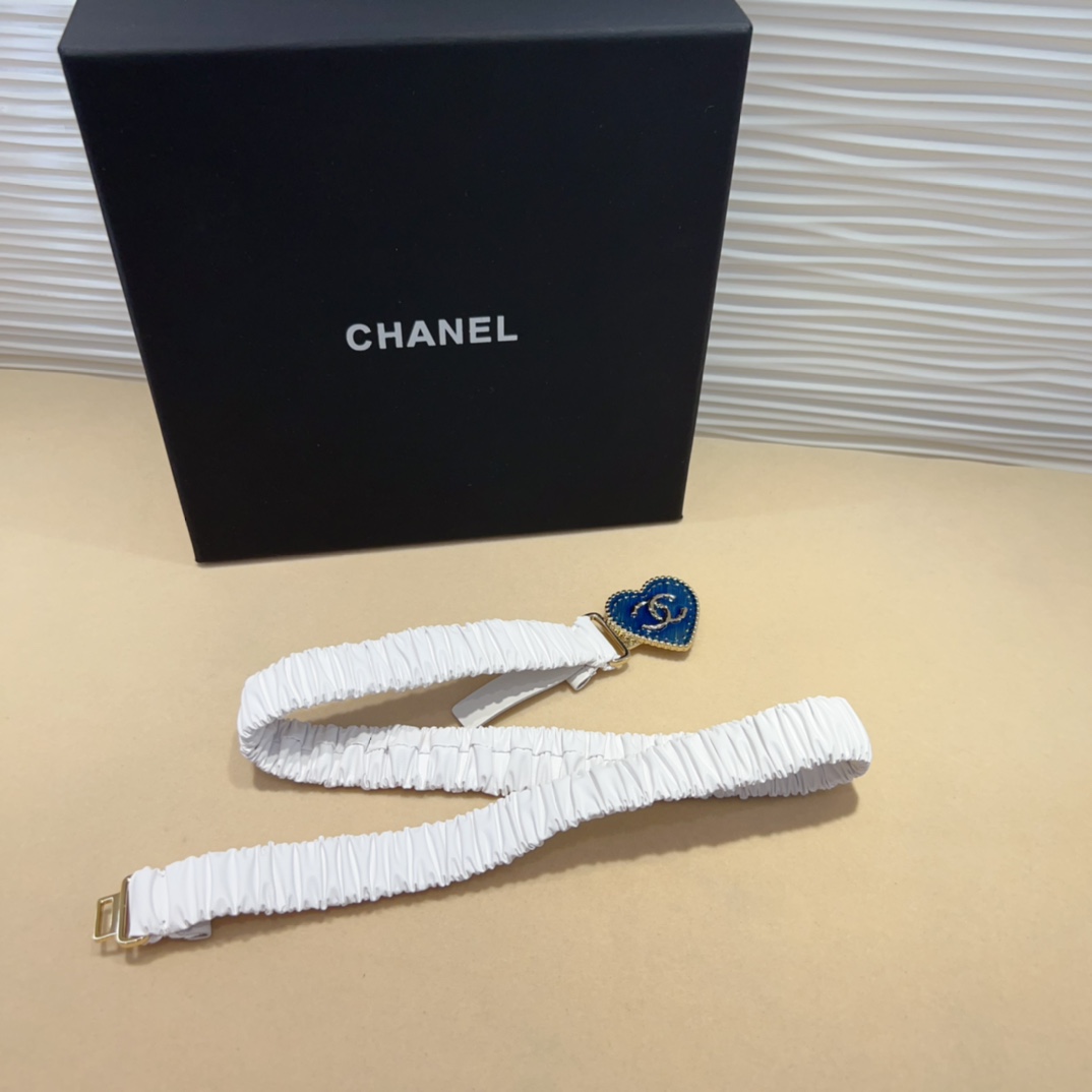 chanelcc爱心牛仔金黄铜logo扣小牛皮银色金属与金色金属3.0cm精品弹力十足百搭优雅码数含扣S