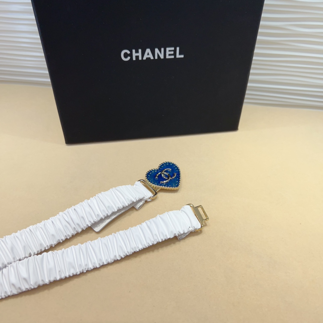 chanelcc爱心牛仔金黄铜logo扣小牛皮银色金属与金色金属3.0cm精品弹力十足百搭优雅码数含扣S