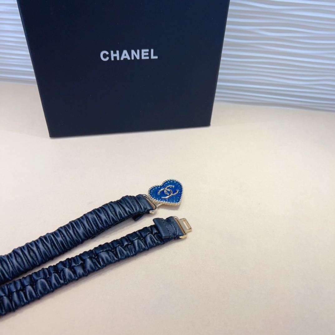 chanelcc爱心牛仔金黄铜logo扣小牛皮银色金属与金色金属3.0cm精品弹力十足百搭优雅码数含扣S