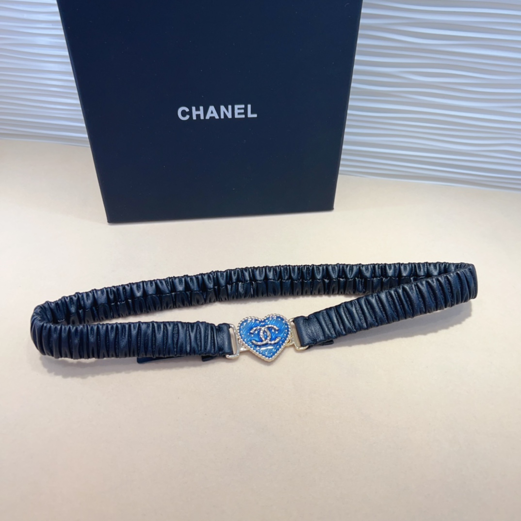 chanelcc爱心牛仔金黄铜logo扣小牛皮银色金属与金色金属3.0cm精品弹力十足百搭优雅码数含扣S