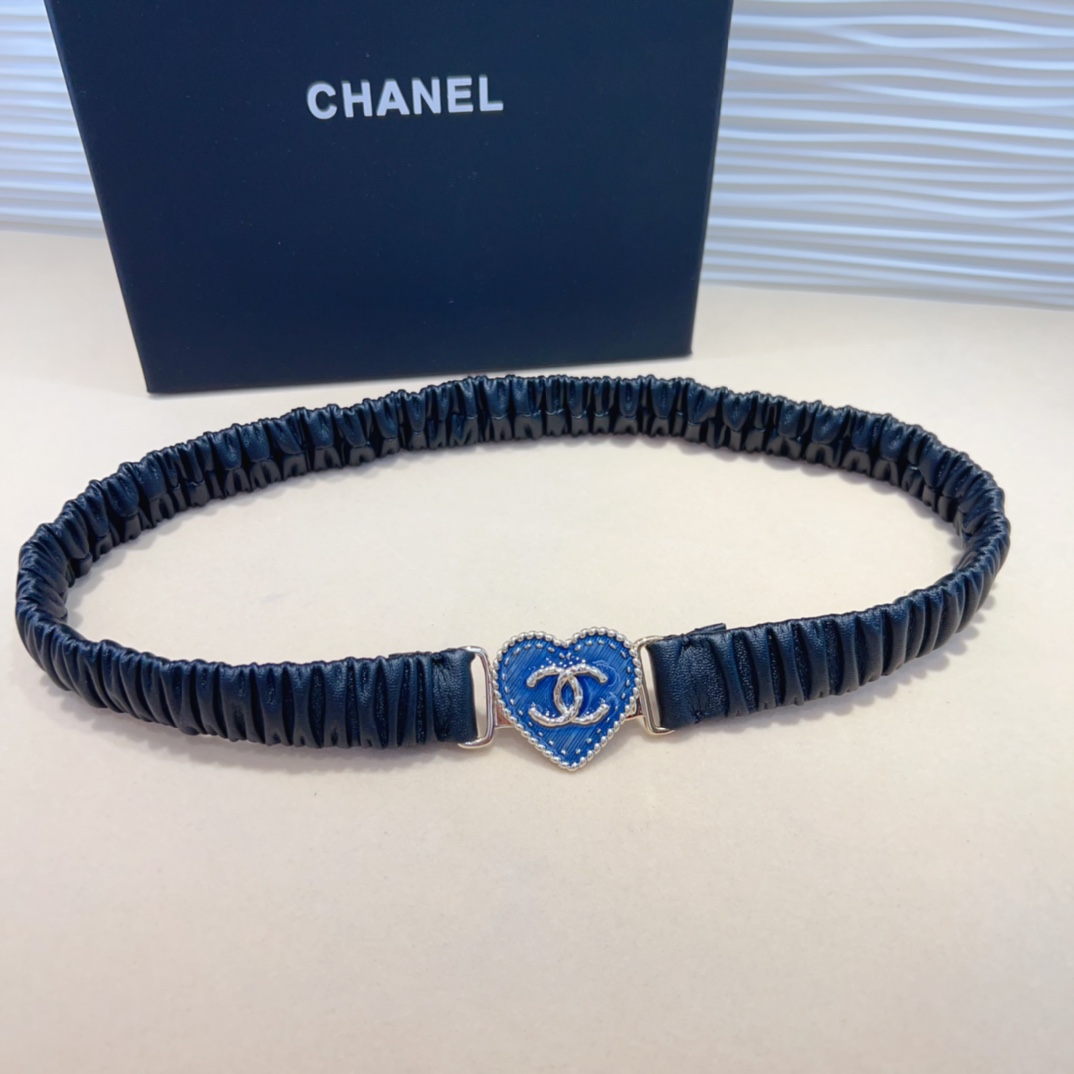 chanelcc爱心牛仔金黄铜logo扣小牛皮银色金属与金色金属3.0cm精品弹力十足百搭优雅码数含扣S