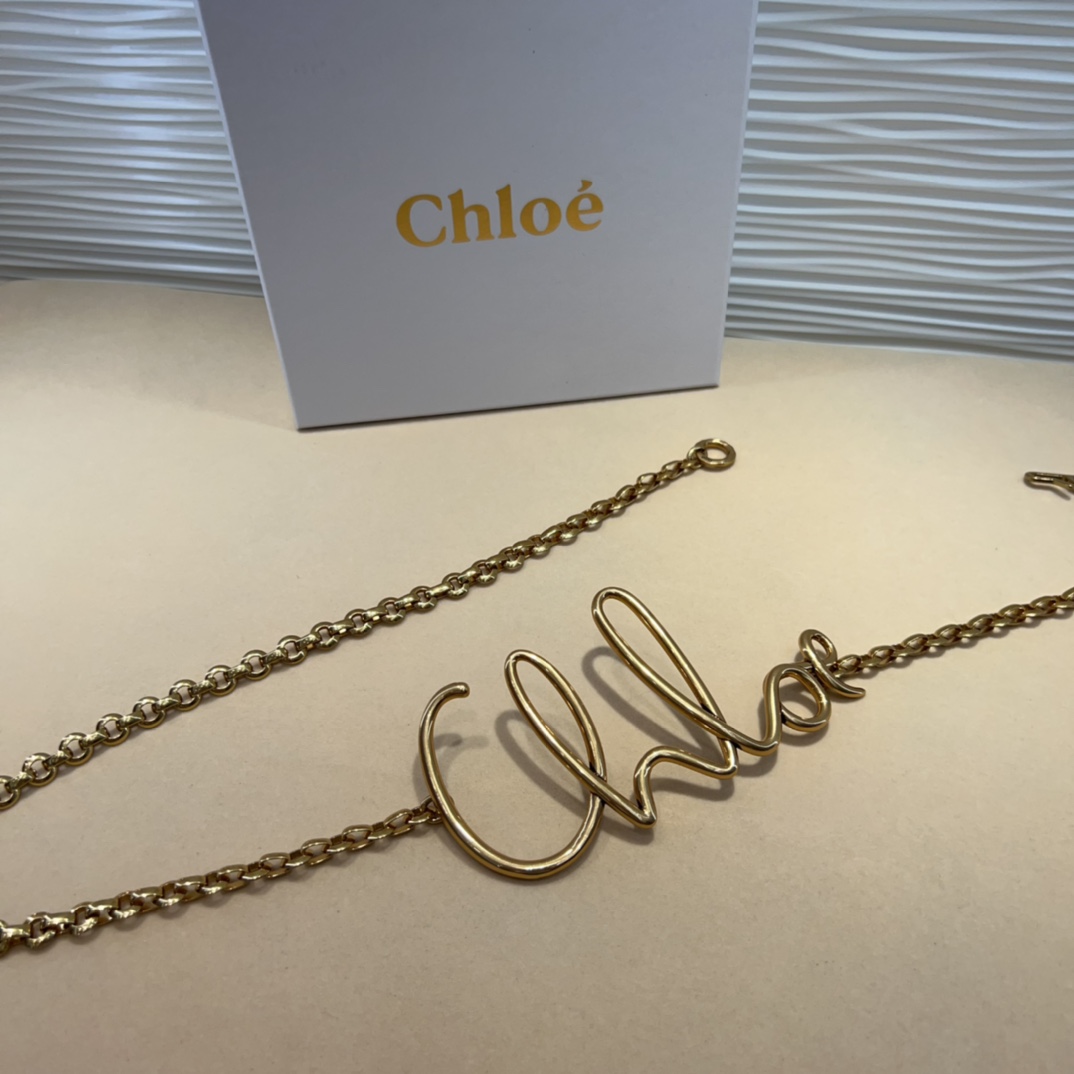 CHLOé ICONIC小号腰带 秀场设计师手绘logo腰链