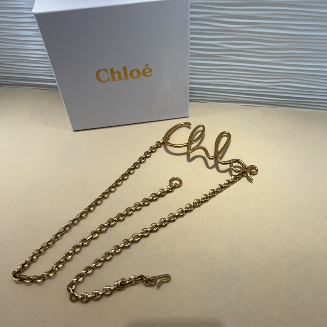 CHLOé ICONIC小号腰带 秀场设计师手绘logo腰链