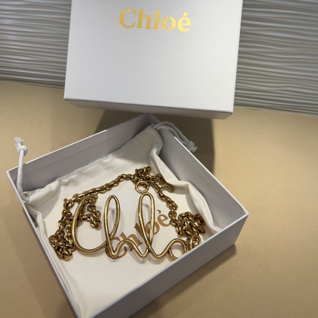 CHLOé ICONIC小号腰带 秀场设计师手绘logo腰链