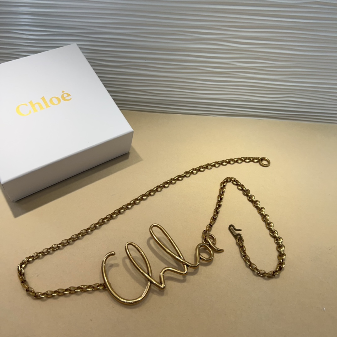 CHLOé ICONIC小号腰带 秀场设计师手绘logo腰链