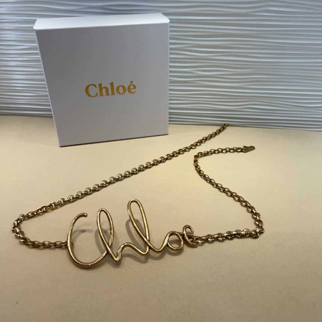 CHLOé ICONIC小号腰带 秀场设计师手绘logo腰链