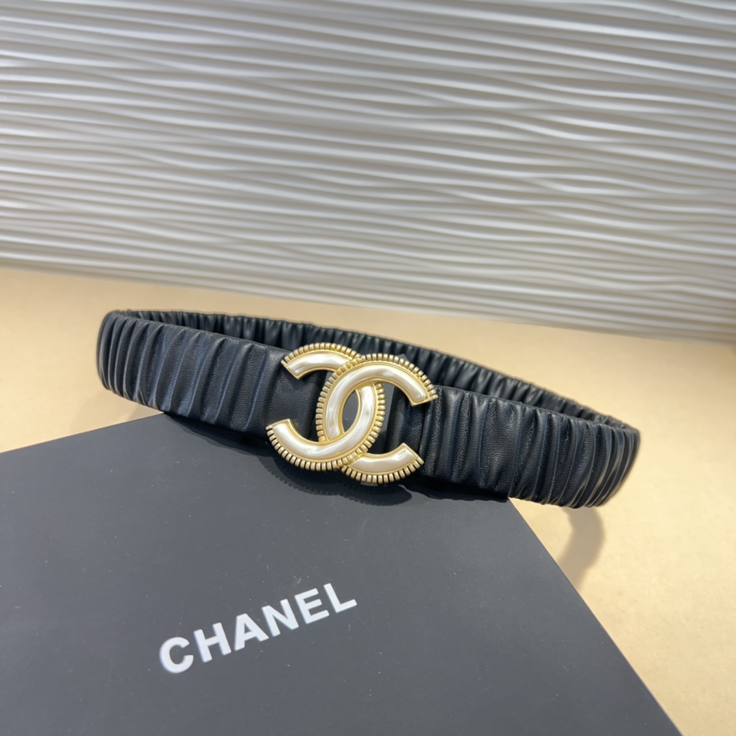 cc树脂白 齿链黄铜logo扣 小牛皮 银色金属 与 金色金属 3.0cm精品