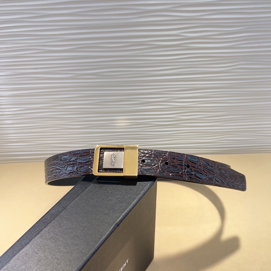 Spring Show Belts: Italian Leather, 3.0cm Wide, St. Laurent Style – Purchase for Ms. St. Roland - 图片 7