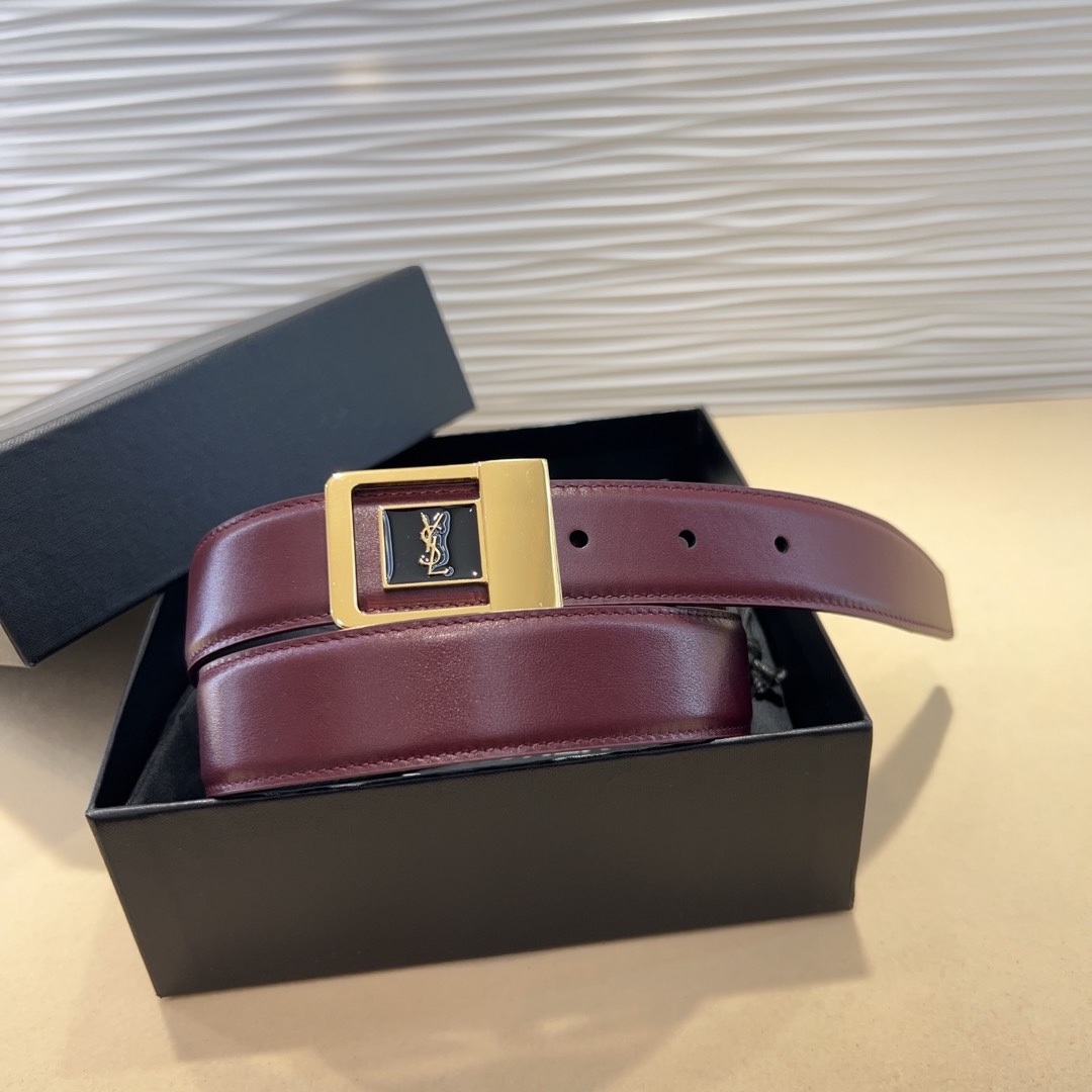 St. Roland’s vs. Saint Laurent: Spring Show Belts Comparison – Italian Leather, 3.0cm Wide. - 图片 1