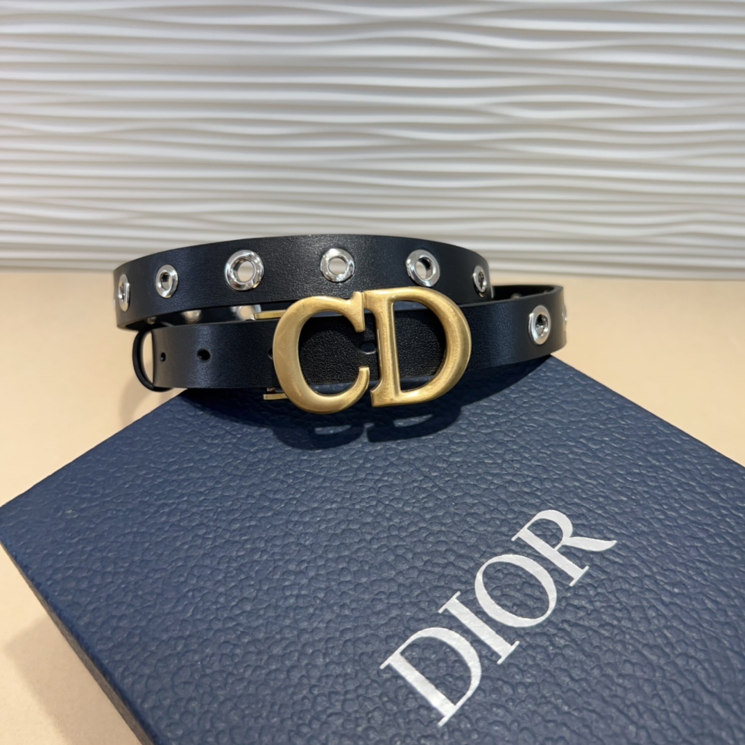 腰带是二零二五早春成衣系列新品,以摩登优雅的风格重新演绎 Dior 经典标识。采用黑色牛皮革精心制作,