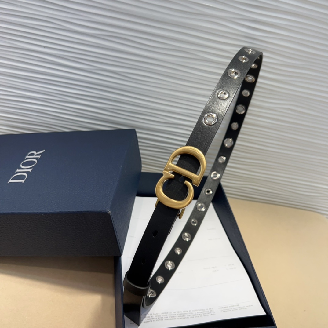 腰带是二零二五早春成衣系列新品,以摩登优雅的风格重新演绎 Dior 经典标识。采用黑色牛皮革精心制作,