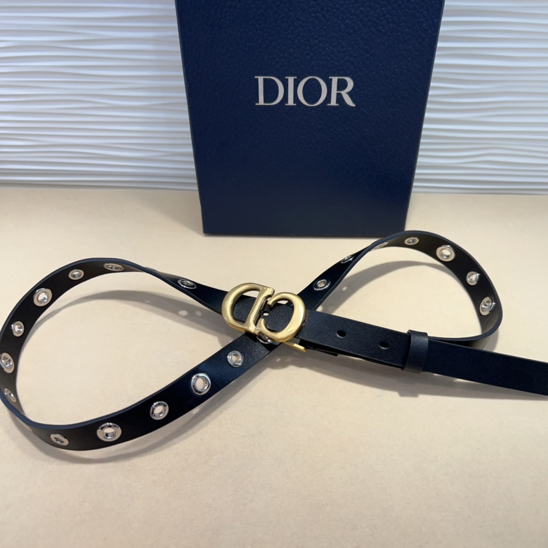 腰带是二零二五早春成衣系列新品,以摩登优雅的风格重新演绎 Dior 经典标识。采用黑色牛皮革精心制作,