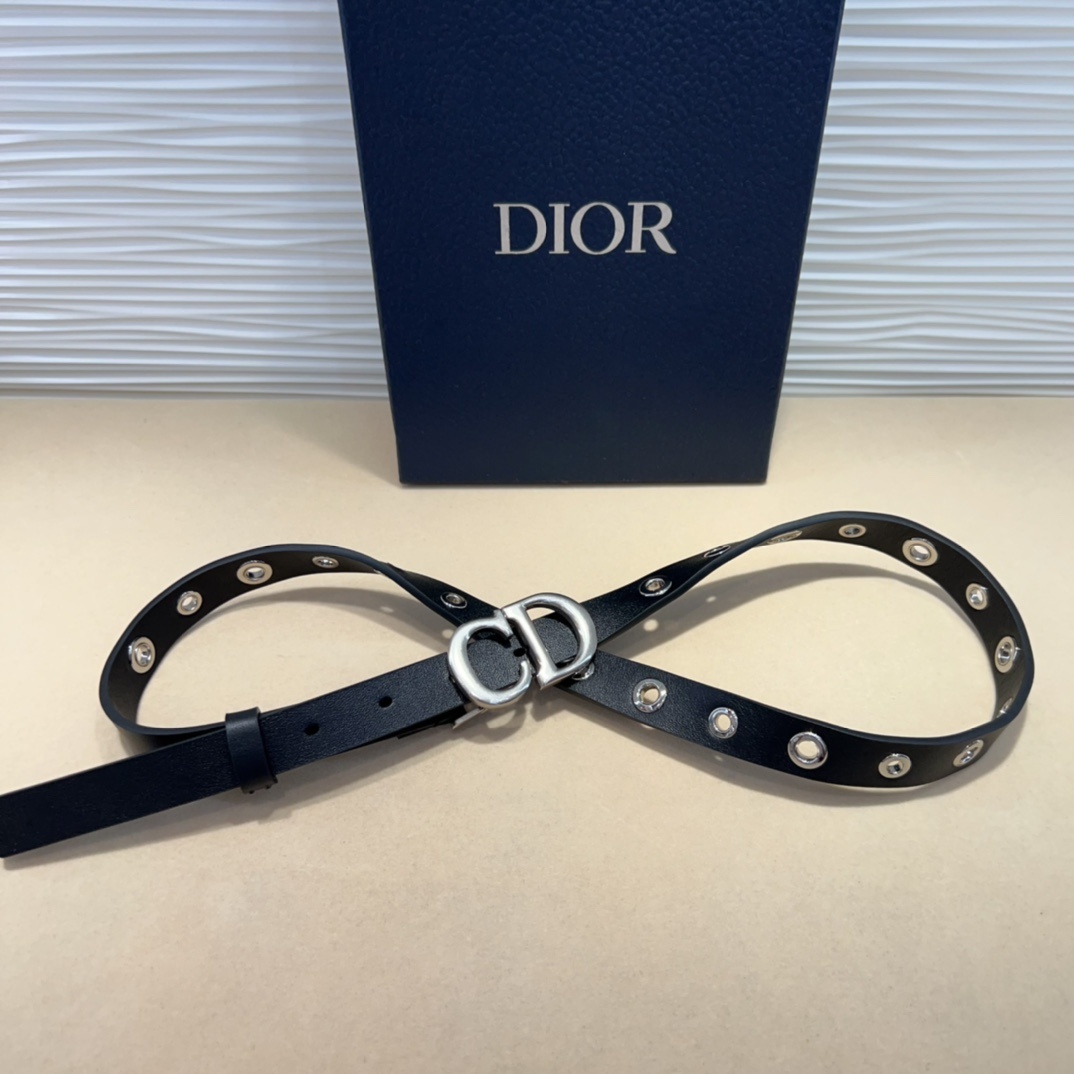 腰带是二零二五早春成衣系列新品,以摩登优雅的风格重新演绎 Dior 经典标识。采用黑色牛皮革精心制作,